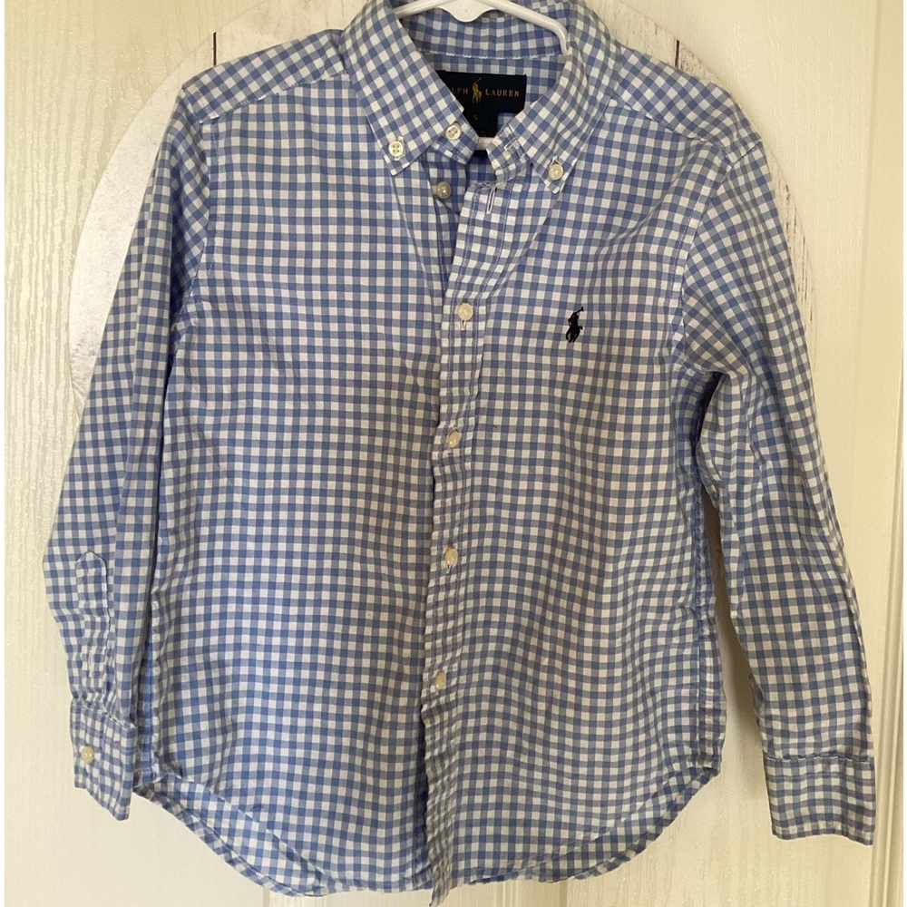 Polo Ralph Lauren Boys cotton Gingham shirt size 5